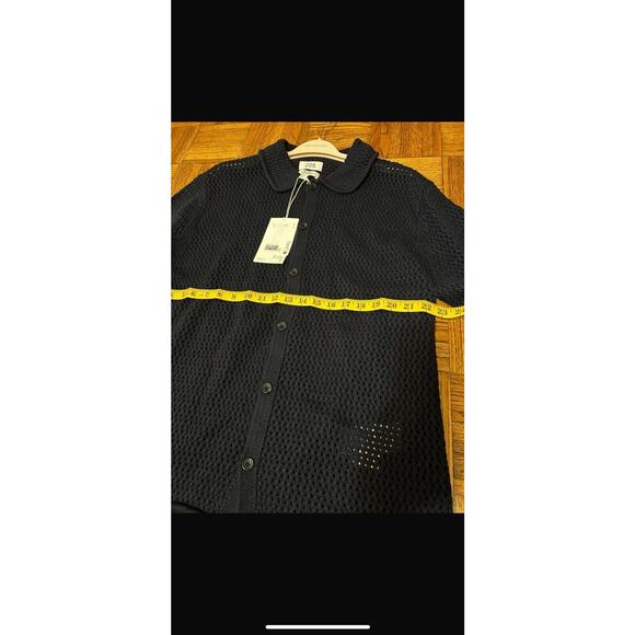 COS Wool Open Knit Collared Cardigan Sweater Size L $135 - Picture 8 of 10